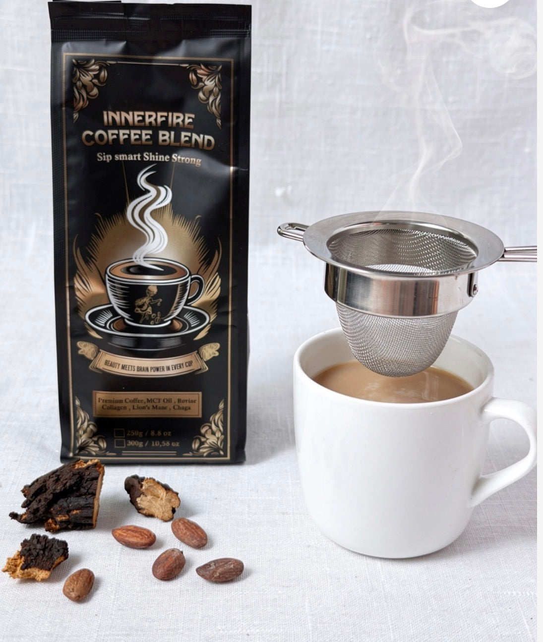 Innerfire Functional Coffee: Lion’s Mane, Chaga, MCT & Collagen